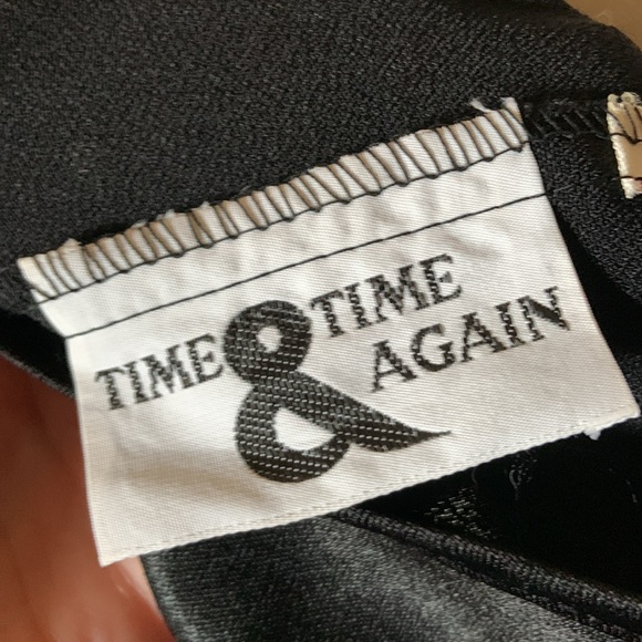 Vintage 70’s black satin spaghetti string tie tank top with drawstring waist S/M - Picture 5 of 8